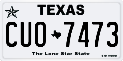 TX license plate CUO7473