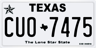 TX license plate CUO7475