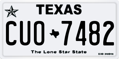 TX license plate CUO7482
