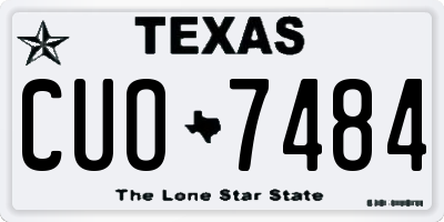 TX license plate CUO7484