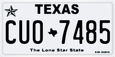 TX license plate CUO7485
