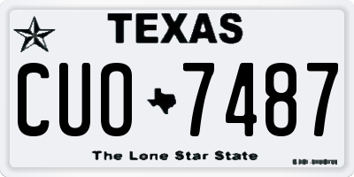 TX license plate CUO7487