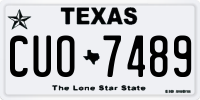 TX license plate CUO7489