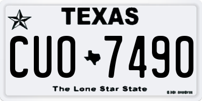 TX license plate CUO7490