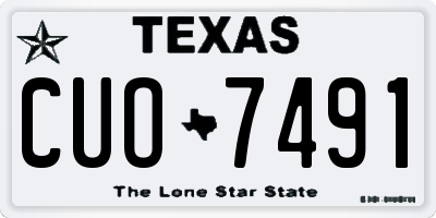 TX license plate CUO7491