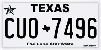 TX license plate CUO7496