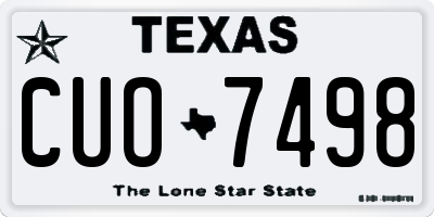 TX license plate CUO7498