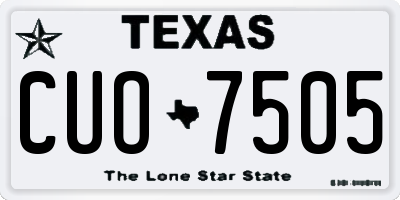 TX license plate CUO7505