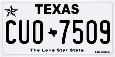 TX license plate CUO7509
