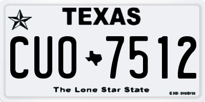 TX license plate CUO7512