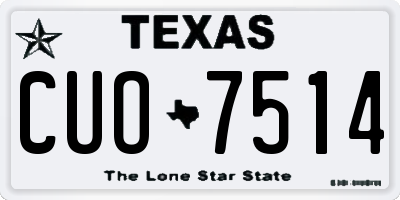 TX license plate CUO7514