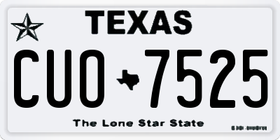 TX license plate CUO7525