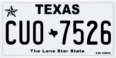 TX license plate CUO7526