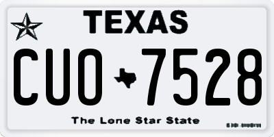 TX license plate CUO7528