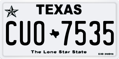 TX license plate CUO7535