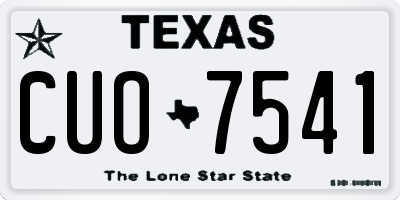 TX license plate CUO7541