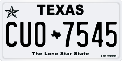 TX license plate CUO7545