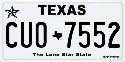 TX license plate CUO7552