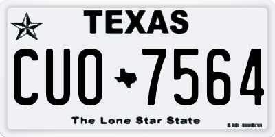 TX license plate CUO7564