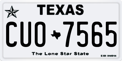 TX license plate CUO7565