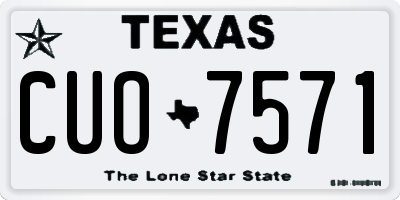 TX license plate CUO7571