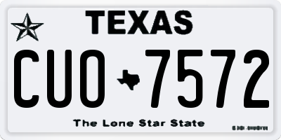 TX license plate CUO7572