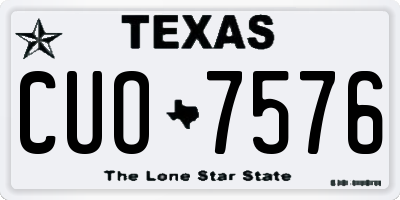 TX license plate CUO7576