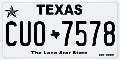 TX license plate CUO7578