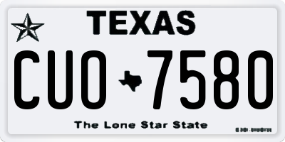 TX license plate CUO7580