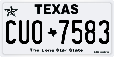 TX license plate CUO7583
