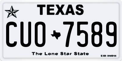 TX license plate CUO7589