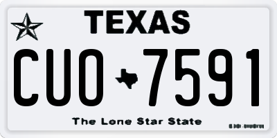 TX license plate CUO7591