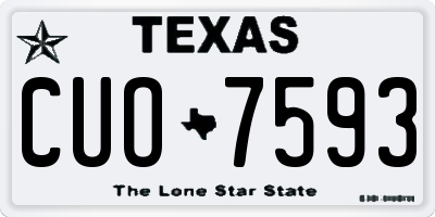 TX license plate CUO7593