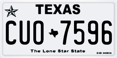 TX license plate CUO7596