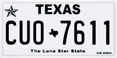 TX license plate CUO7611