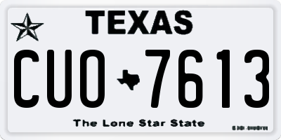 TX license plate CUO7613