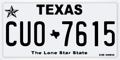 TX license plate CUO7615