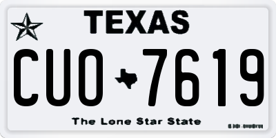 TX license plate CUO7619