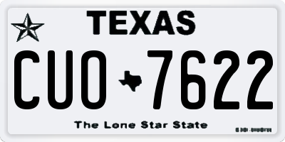 TX license plate CUO7622