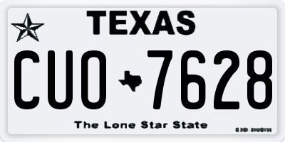 TX license plate CUO7628