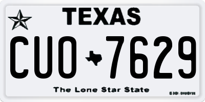 TX license plate CUO7629