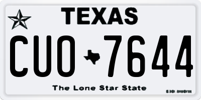 TX license plate CUO7644