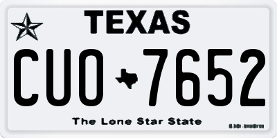 TX license plate CUO7652