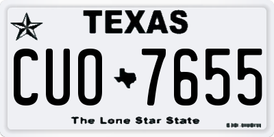 TX license plate CUO7655