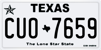 TX license plate CUO7659
