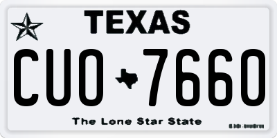 TX license plate CUO7660