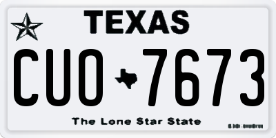 TX license plate CUO7673