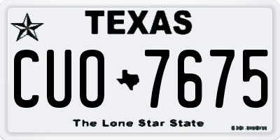 TX license plate CUO7675