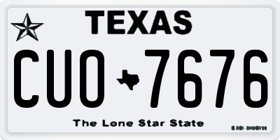 TX license plate CUO7676