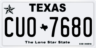 TX license plate CUO7680